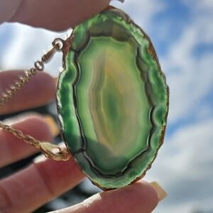 Agate & Gold Necklace